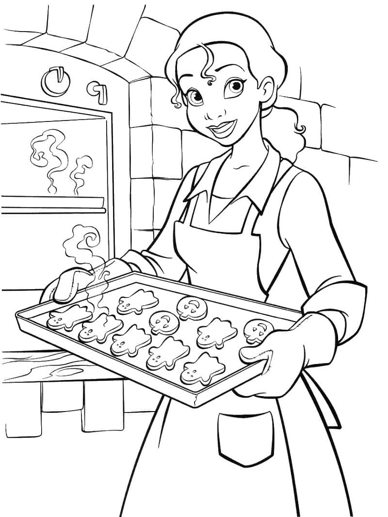 Coloriage Princesse Tiana #181970 à imprimer gratuitement, extrait de la collection Personnages de dessins animés