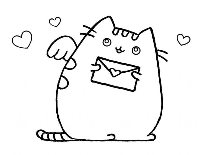 Coloriage imprimable Pusheen #188468 de la collection Personnages de dessins animés à colorier aux crayons