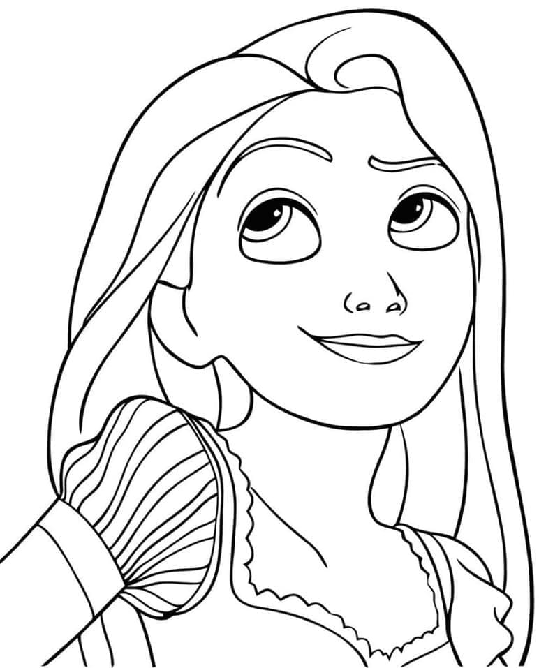 Coloriage gratuit Raiponce #177911 de la collection Personnages de dessins animés à imprimer