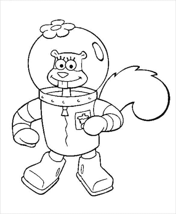 Coloriage gratuit Sandy Ecureuil #220604 de la collection Personnages de dessins animés à imprimer