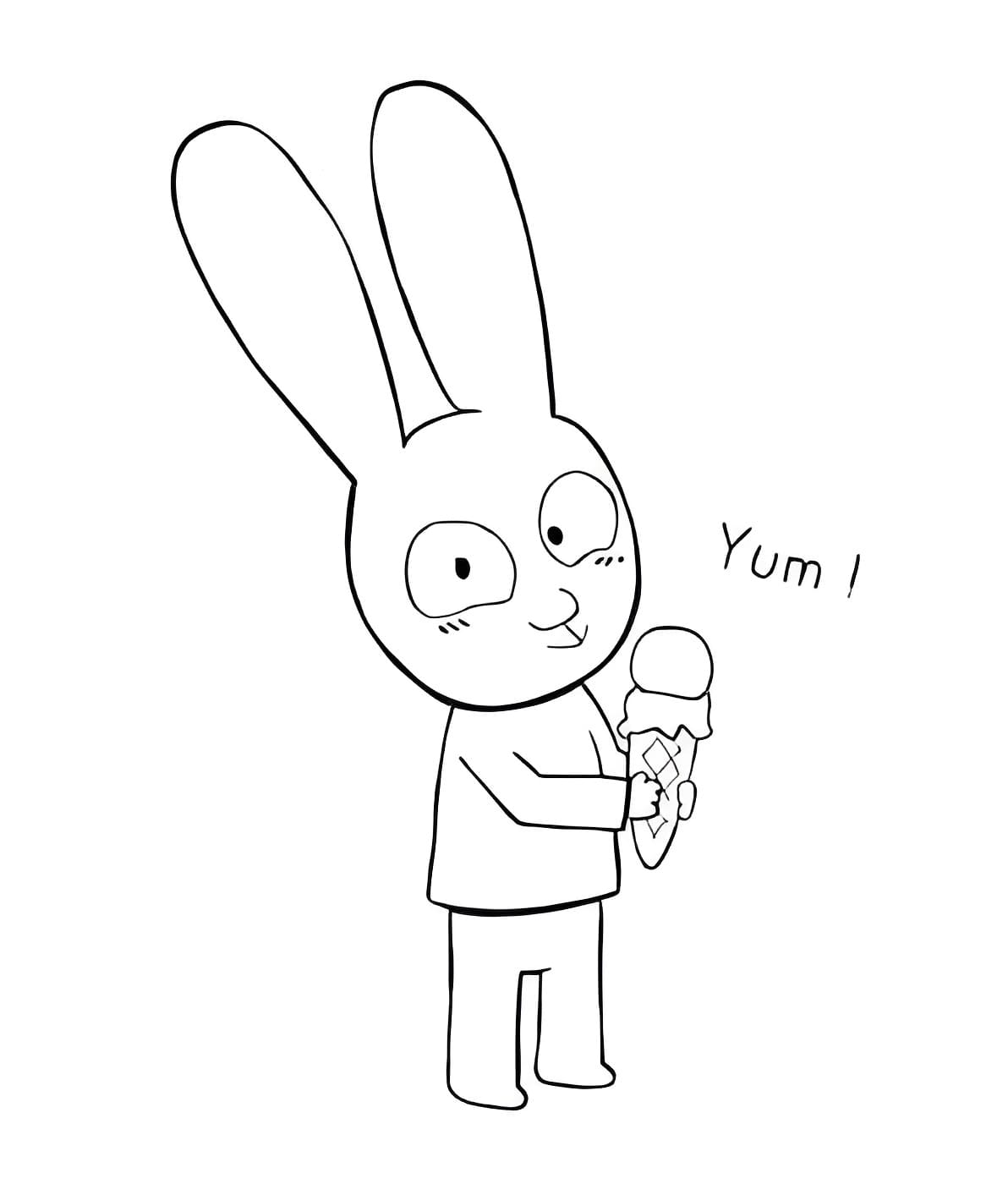 Dessin à colorier: Simon Lapin (Personnages de dessins animés) #192942 - Coloriages à Imprimer Gratuits