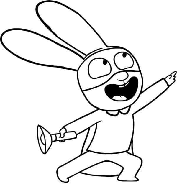 Dessin à colorier: Simon Lapin (Personnages de dessins animés) #192946 - Coloriages à Imprimer Gratuits