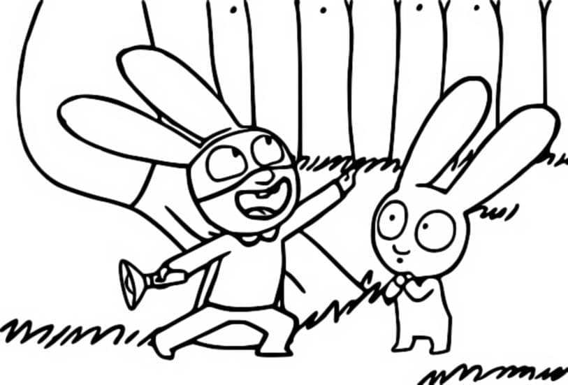 Dessin à colorier: Simon Lapin (Personnages de dessins animés) #192953 - Coloriages à Imprimer Gratuits