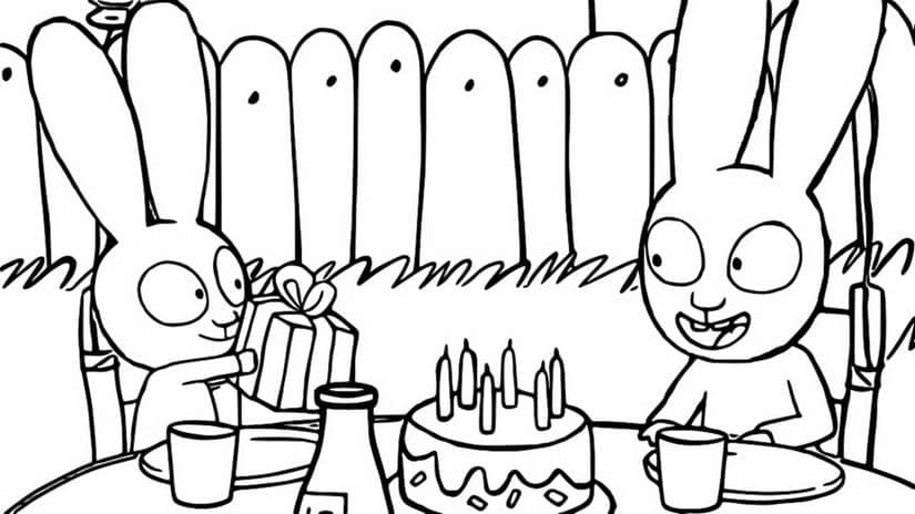 Dessin à colorier: Simon Lapin (Personnages de dessins animés) #192956 - Coloriages à Imprimer Gratuits
