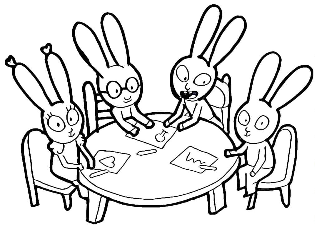 Dessin à colorier: Simon Lapin (Personnages de dessins animés) #192962 - Coloriages à Imprimer Gratuits