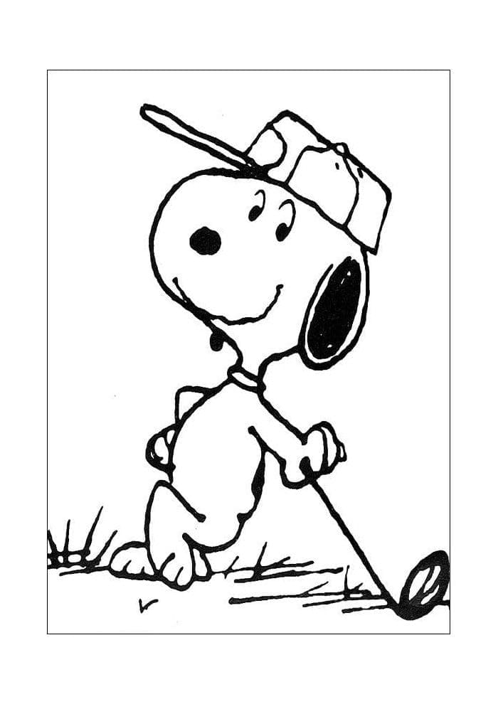 Page de coloriage Snoopy #202932, collection Personnages de dessins animés, à imprimer et colorier