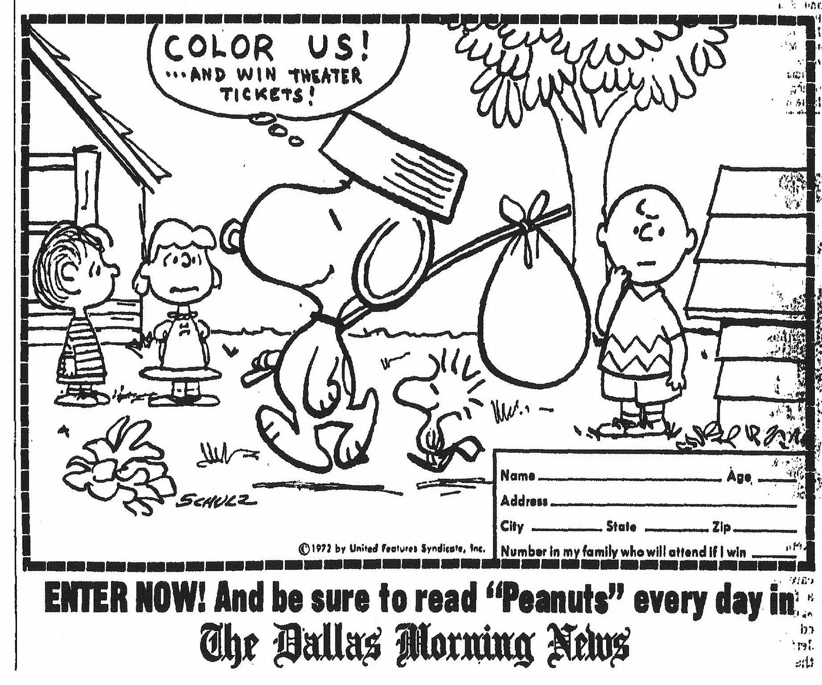 Coloriage gratuit Snoopy #27093 de la collection Personnages de dessins animés à imprimer