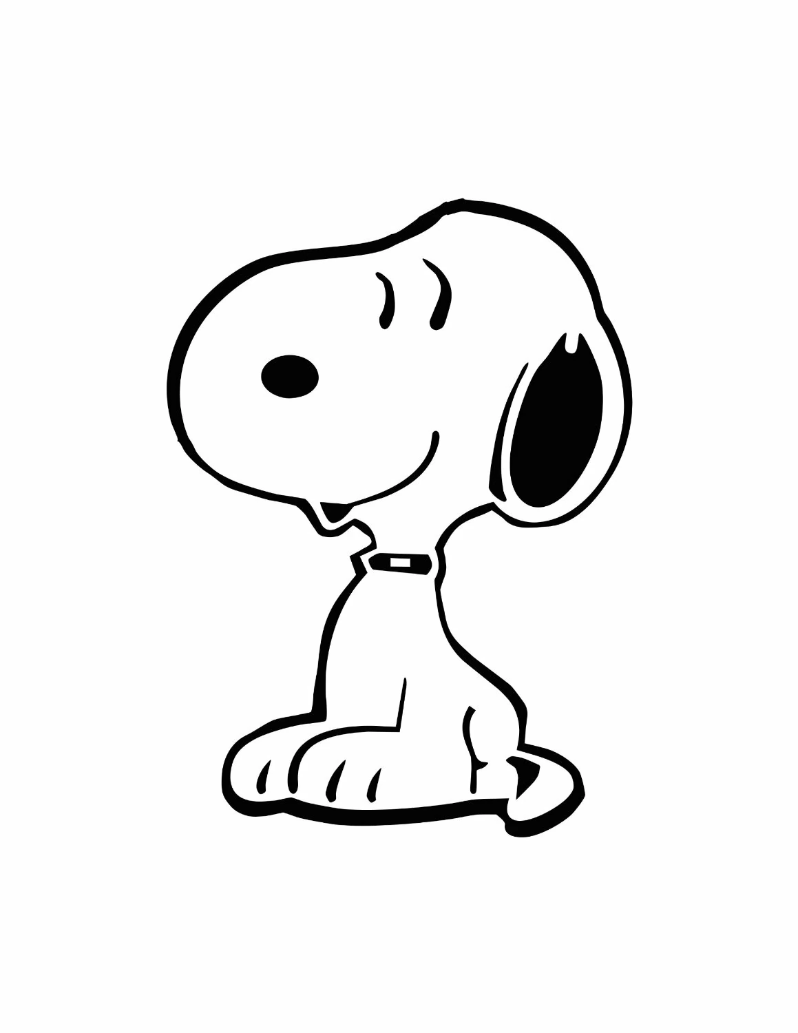 Coloriage imprimable Snoopy #27108 de la collection Personnages de dessins animés à colorier aux crayons