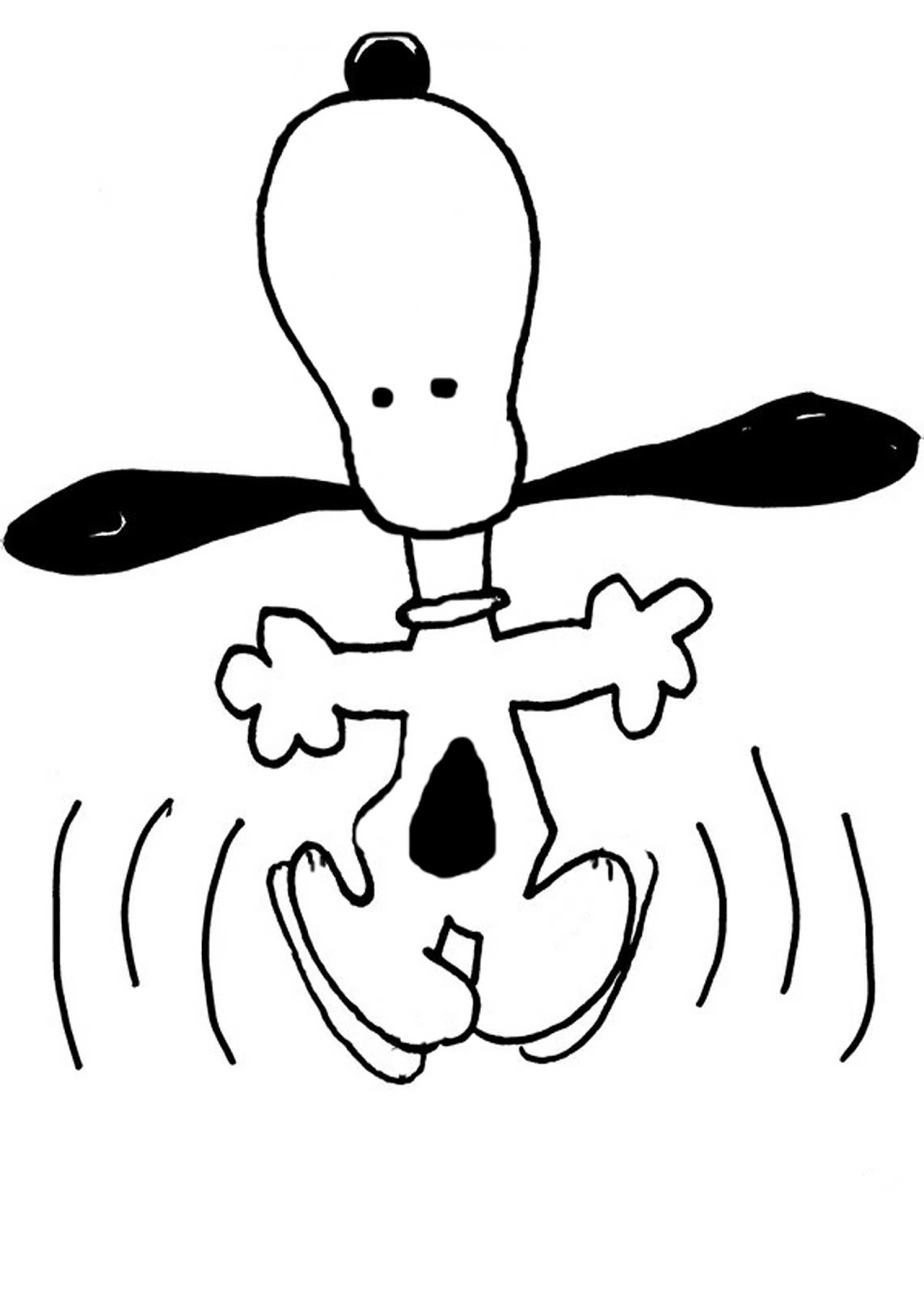 Page de coloriage Snoopy #27146, collection Personnages de dessins animés, à imprimer et colorier