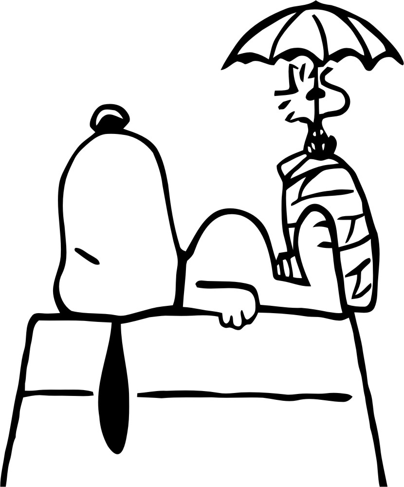 Coloriage Snoopy #27157 à imprimer gratuitement, extrait de la collection Personnages de dessins animés