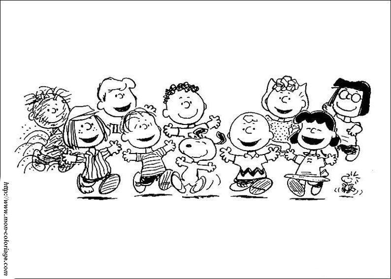 Page de coloriage Snoopy #27171, collection Personnages de dessins animés, à imprimer et colorier