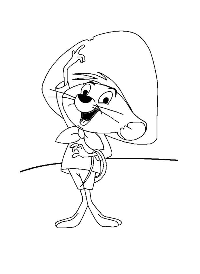 Coloriage gratuit Speedy Gonzales #205205 de la collection Personnages de dessins animés à imprimer