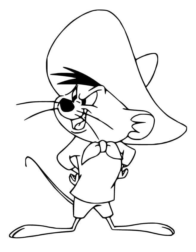 Coloriage gratuit Speedy Gonzales #205206 de la collection Personnages de dessins animés à imprimer