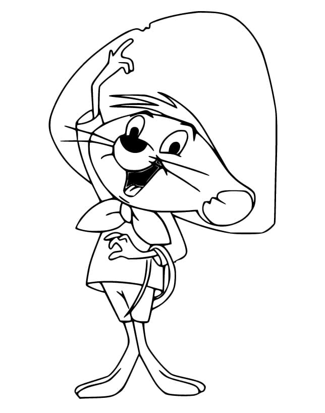 Coloriage gratuit Speedy Gonzales #205210 de la collection Personnages de dessins animés à imprimer