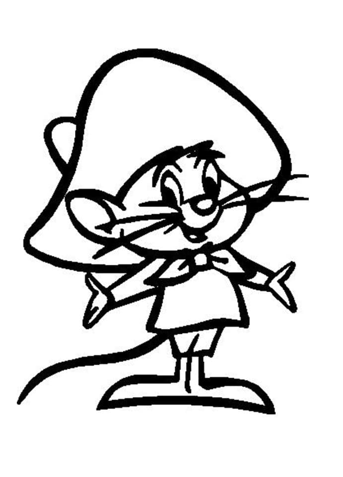 Coloriage gratuit Speedy Gonzales #205214 de la collection Personnages de dessins animés à imprimer