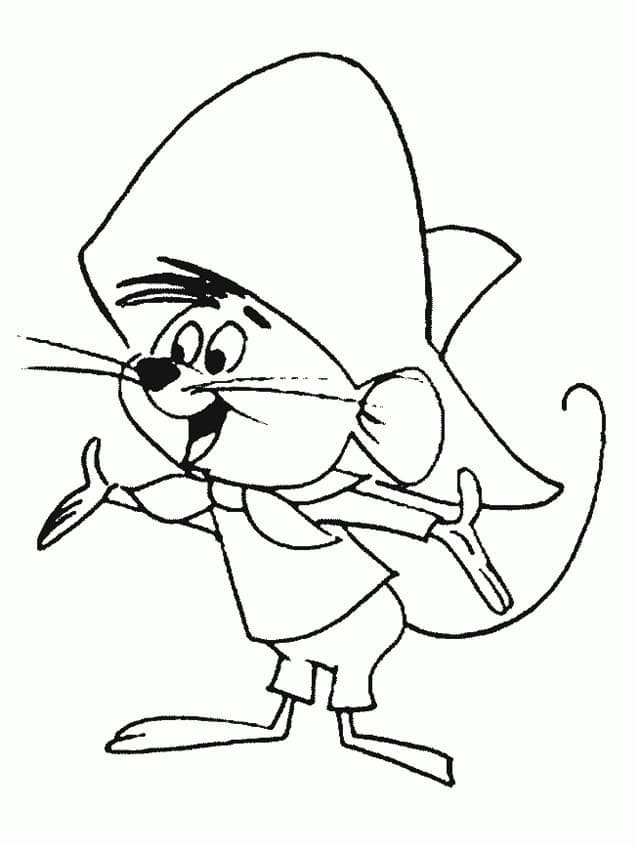 Coloriage gratuit Speedy Gonzales #205219 de la collection Personnages de dessins animés à imprimer
