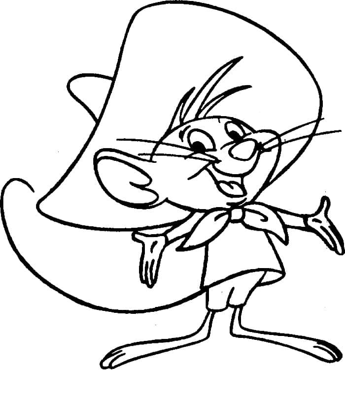 Coloriage gratuit Speedy Gonzales #205221 de la collection Personnages de dessins animés à imprimer