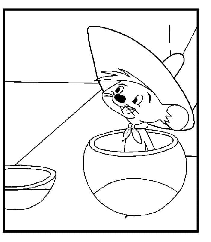 Coloriage imprimable Speedy Gonzales #205222 de la collection Personnages de dessins animés à colorier aux crayons