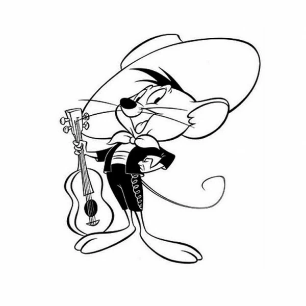Coloriage gratuit Speedy Gonzales #30714 de la collection Personnages de dessins animés à imprimer