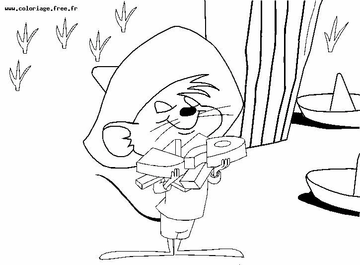 Coloriage gratuit Speedy Gonzales #30717 de la collection Personnages de dessins animés à imprimer