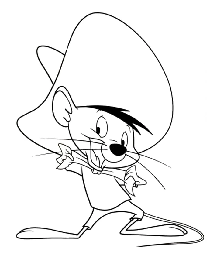Coloriage gratuit Speedy Gonzales #30722 de la collection Personnages de dessins animés à imprimer