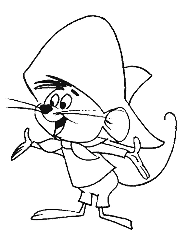 Coloriage gratuit Speedy Gonzales #30726 de la collection Personnages de dessins animés à imprimer