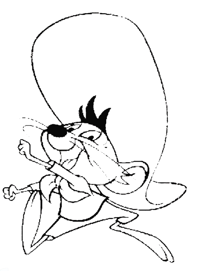 Dessin à colorier: Speedy Gonzales (Personnages de dessins animés) #30732 - Coloriages à Imprimer Gratuits