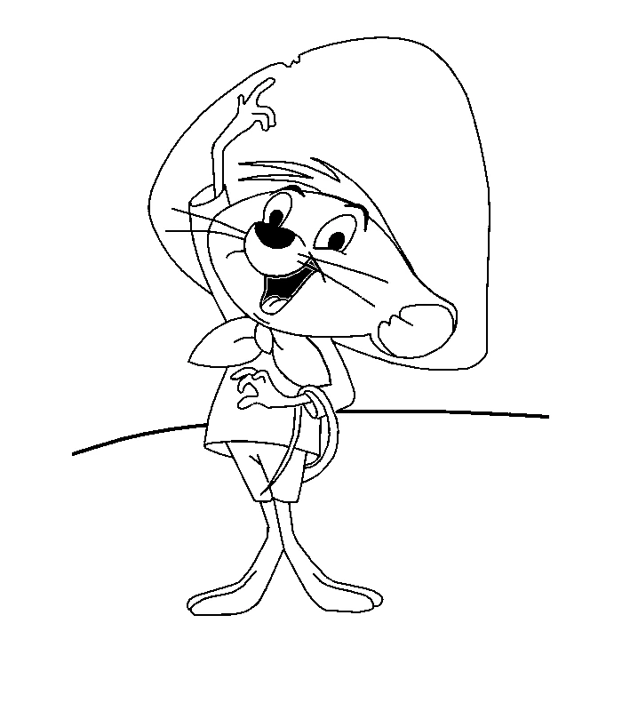 Coloriage gratuit Speedy Gonzales #30733 de la collection Personnages de dessins animés à imprimer
