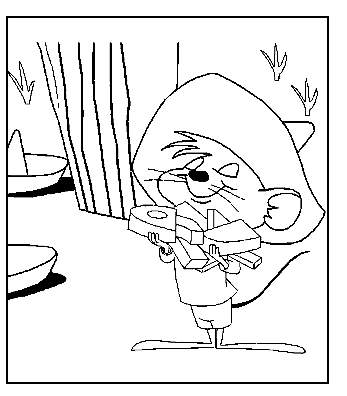 Coloriage gratuit Speedy Gonzales #30734 de la collection Personnages de dessins animés à imprimer