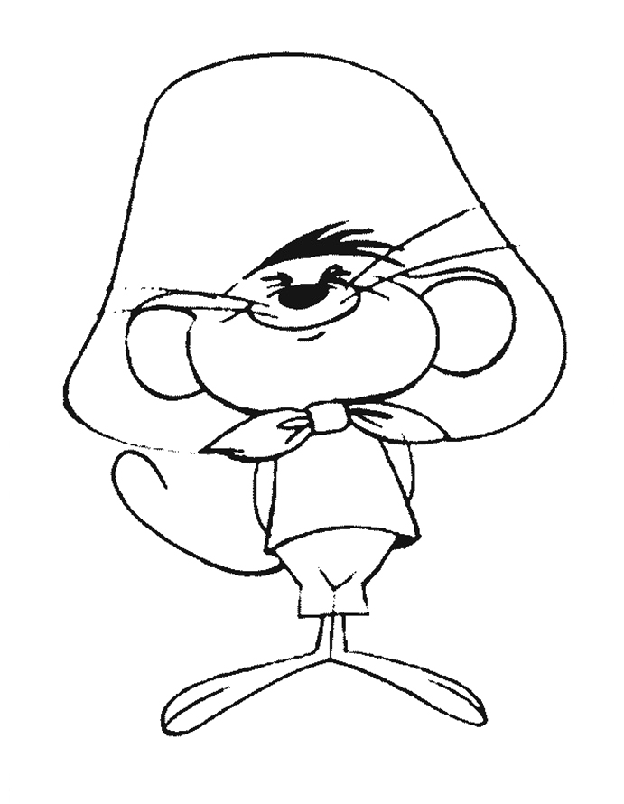 Coloriage gratuit Speedy Gonzales #30738 de la collection Personnages de dessins animés à imprimer