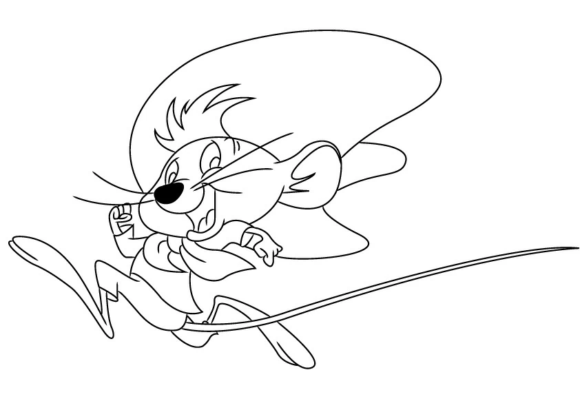 Coloriage gratuit Speedy Gonzales #30739 de la collection Personnages de dessins animés à imprimer