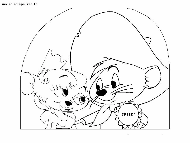 Coloriage gratuit Speedy Gonzales #30743 de la collection Personnages de dessins animés à imprimer