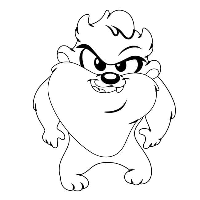 Illustration au trait Taz #209798 de la collection Personnages de dessins animés à colorier gratuitement