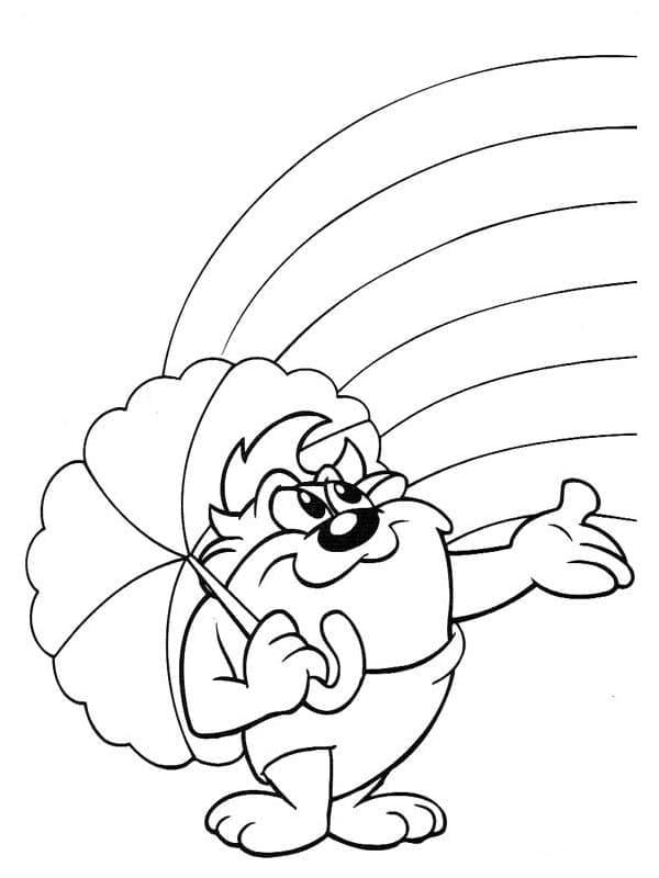 Illustration au trait Taz #209799 de la collection Personnages de dessins animés à colorier gratuitement