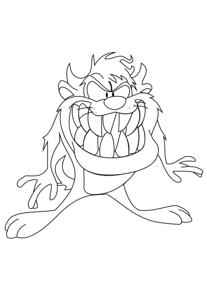 Illustration au trait Taz #209817 de la collection Personnages de dessins animés à colorier gratuitement