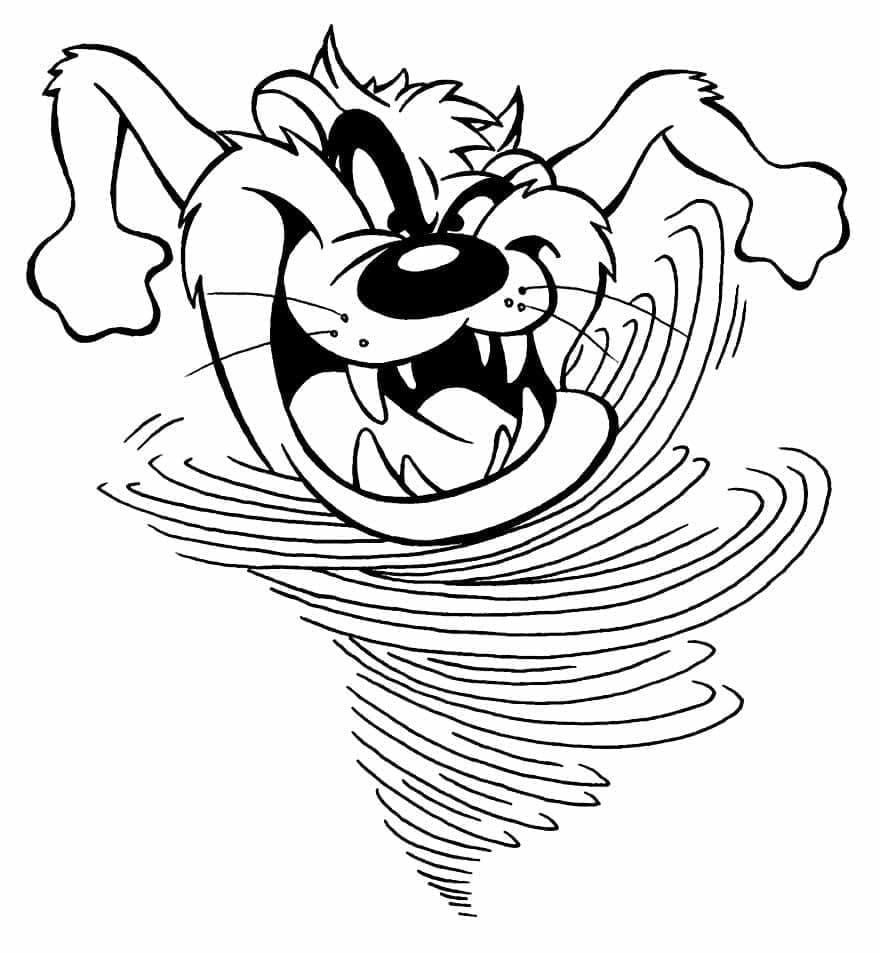Coloriage à imprimer Taz #209824 de la série Personnages de dessins animés, gratuit pour enfants et adultes
