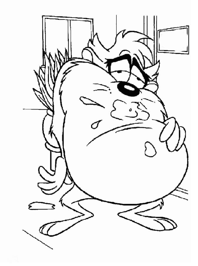 Coloriage gratuit Taz #209829 de la collection Personnages de dessins animés à imprimer