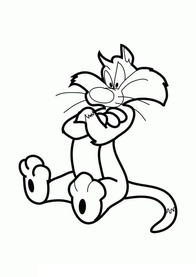 Coloriage gratuit pour enfants et adultes Titi et Grosminet #190945, collection Personnages de dessins animés