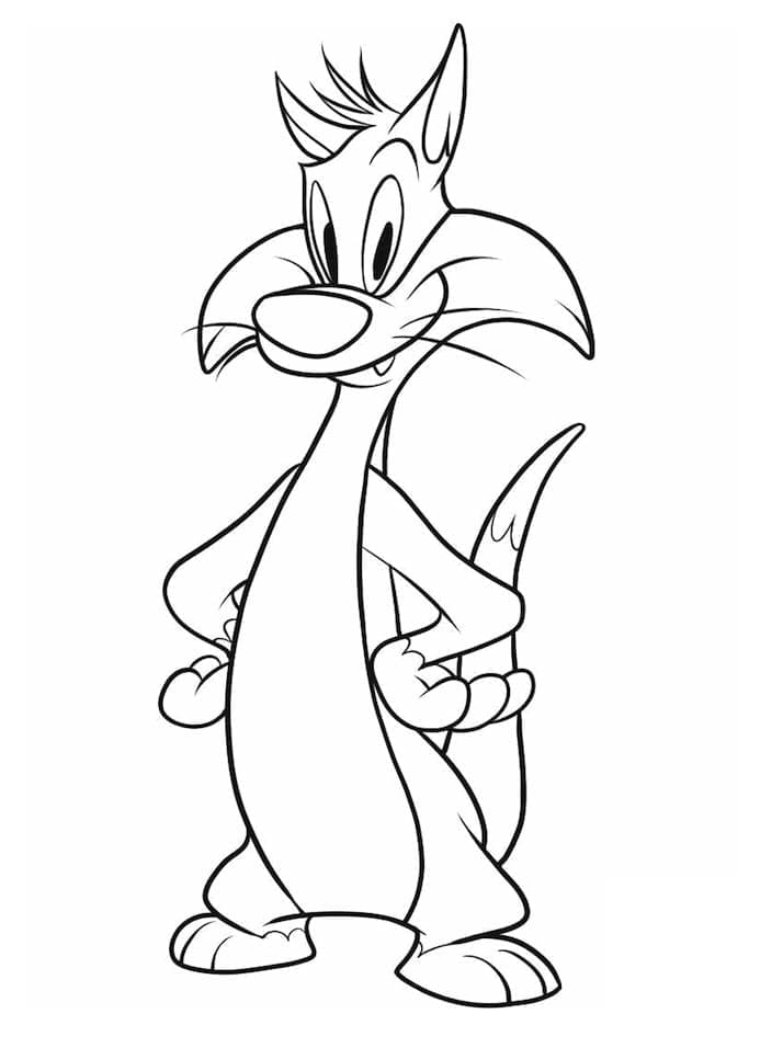 Joli coloriage Titi et Grosminet #190946 de la collection Personnages de dessins animés, prêt à imprimer pour petits et grands
