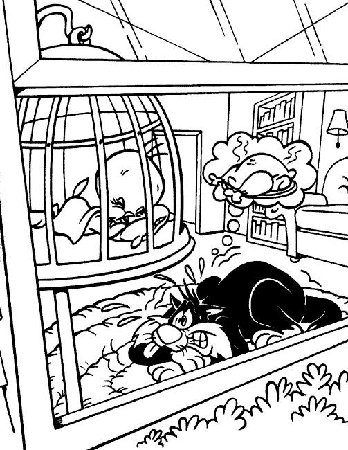 Coloriage à imprimer Titi et Grosminet #29252 de la série Personnages de dessins animés, gratuit pour enfants et adultes Coloriage à imprimer Titi et Grosminet #29252 de la série Personnages de dessins animés, gratuit pour enfants et adultes