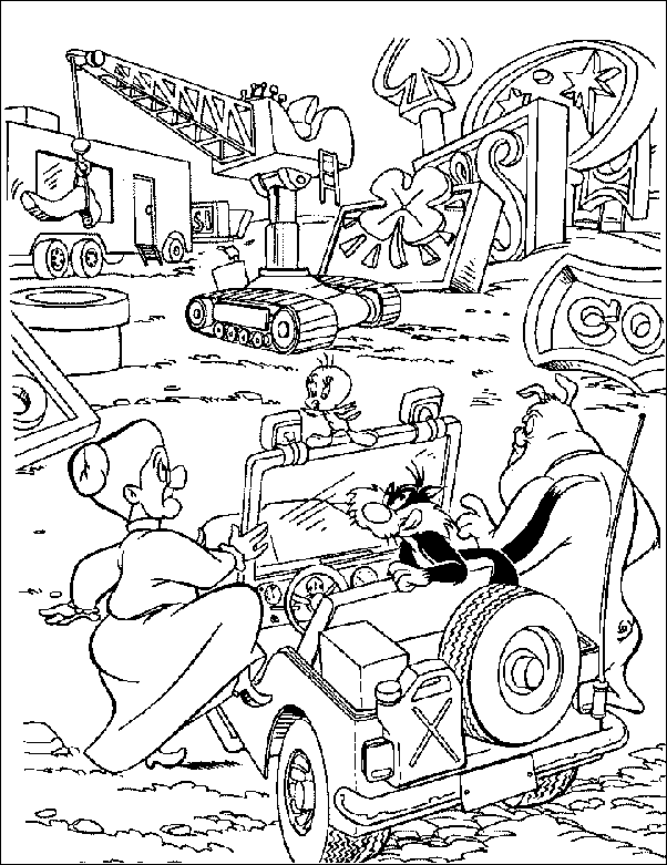 Coloriage gratuit Titi et Grosminet #29302 de la collection Personnages de dessins animés à imprimer