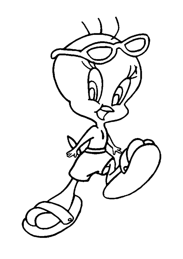 Joli coloriage Titi et Grosminet #29363 de la collection Personnages de dessins animés, prêt à imprimer pour petits et grands