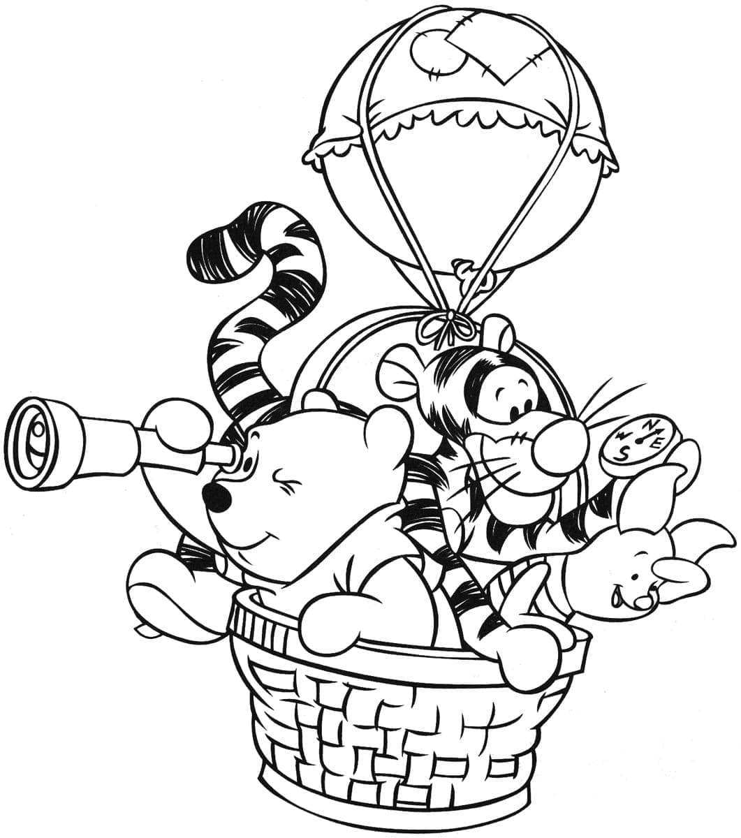 Coloriage Winnie l'Ourson #185899 à imprimer gratuitement, extrait de la collection Personnages de dessins animés