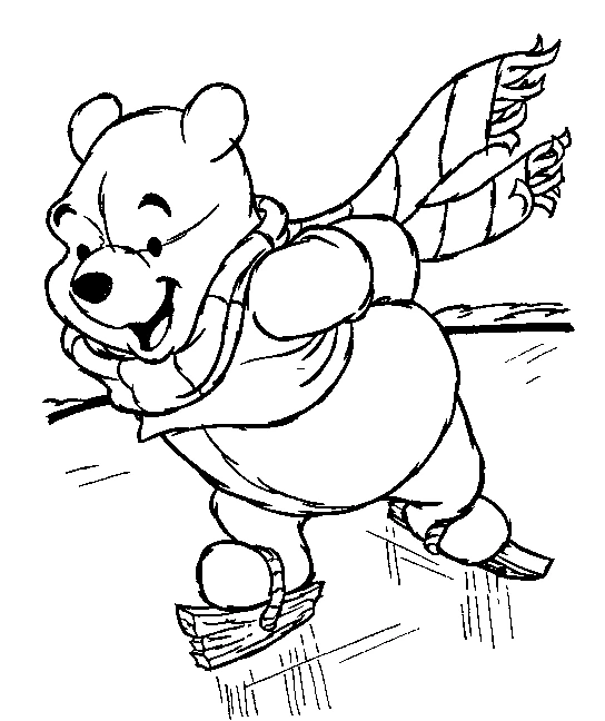 Dessin à colorier Winnie l'Ourson #28686 issu de la collection Personnages de dessins animés, prêt à imprimer