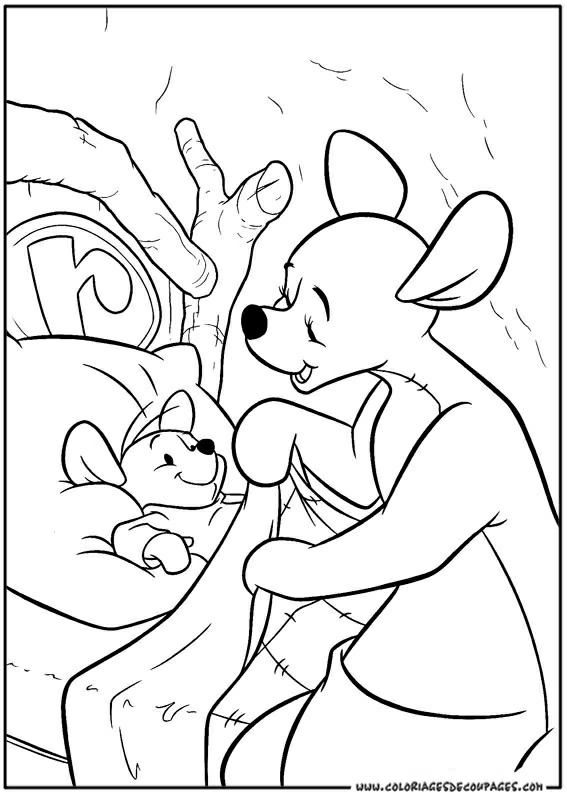 Dessin Winnie l'Ourson #28717 à colorier de la série Personnages de dessins animés, gratuit à télécharger et imprimer