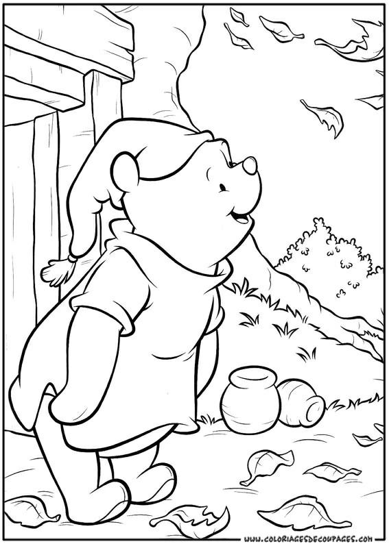 Coloriage gratuit Winnie l'Ourson #28743 de la collection Personnages de dessins animés à imprimer