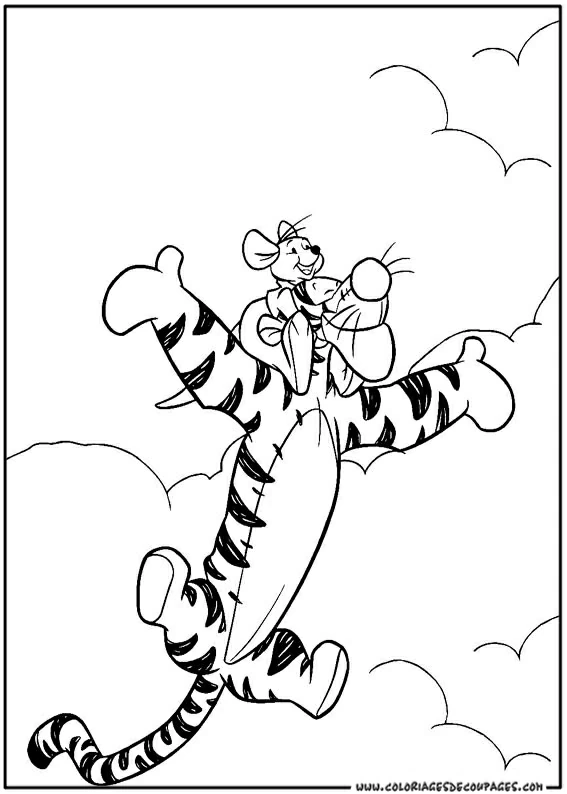 Joli coloriage Winnie l'Ourson #28750 de la collection Personnages de dessins animés, prêt à imprimer pour petits et grands