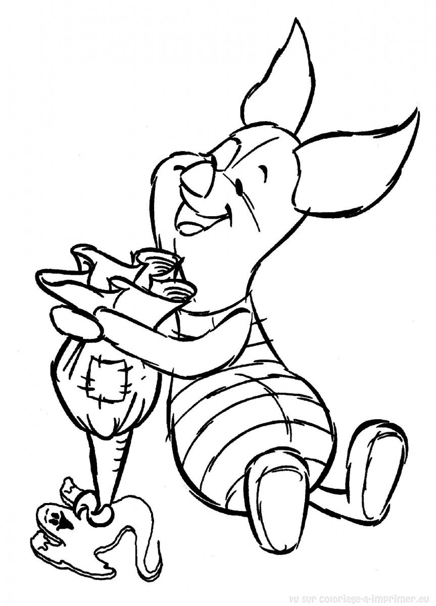 Joli coloriage Winnie l'Ourson #28765 de la collection Personnages de dessins animés, prêt à imprimer pour petits et grands