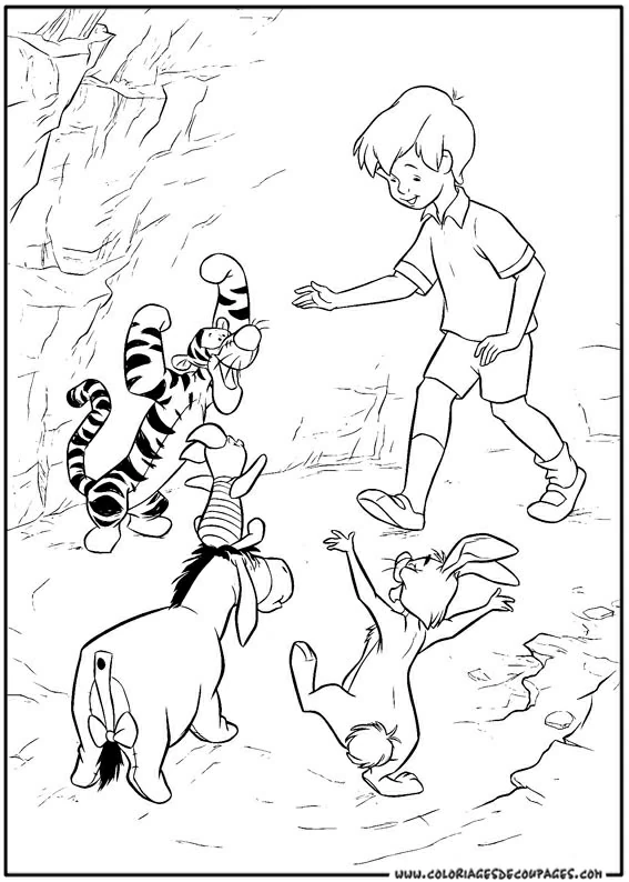 Coloriage gratuit pour enfants et adultes Winnie l'Ourson #28787, collection Personnages de dessins animés