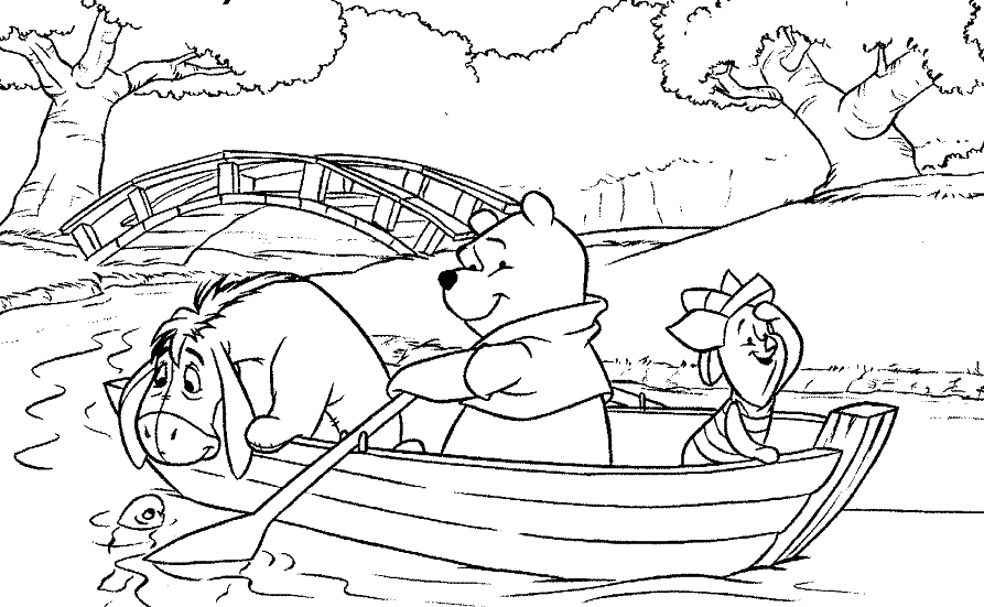 Coloriage gratuit Winnie l'Ourson #28801 de la collection Personnages de dessins animés à imprimer